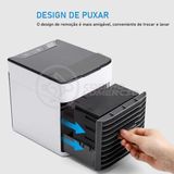 Mini Ar Condicionado Umidificador Portátil Air Cooler 3 Vel