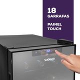 Adega Climatizada Cannes 18 Garrafas Preta 220v Suggar Ad1812pt