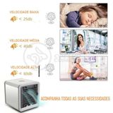 Mini Ar Condicionado Umidificador Portátil Air Cooler 3 Vel