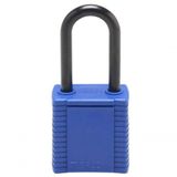 Cadeado Brady Azul Haste Longa 47,7mm E Corpo Em Plástico