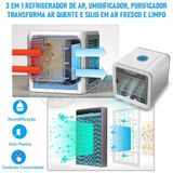 Mini Ar Condicionado Umidificador Portátil Air Cooler 3 Vel