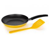 Frigideira Color Pop Multiflon Com Espátula Amarela - 22cm