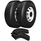 Kit 2 Pneus 275/80r22.5 Liso 149/146l Fs440z Firestone + 2 Camaras