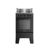 Fogão 4 Bocas Com Mesa Inox Milão 30000176 Atlas Preto Bivolt