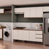 Cozinha Completa Com Armário Para Área De Serviço/lavanderia Integrada Ébano/off White