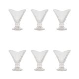 Taça De Sobremesa Vidro Cristal Diamond 6 Peças 170ml