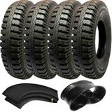 Kit 4 Pneus 750-16 116/114l 10 Lonas At59 Anteo + 4 Camaras Tr75a