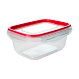 Pote Hermético Com Travas Retangular Plástico 500ml - Tritec Vermelho