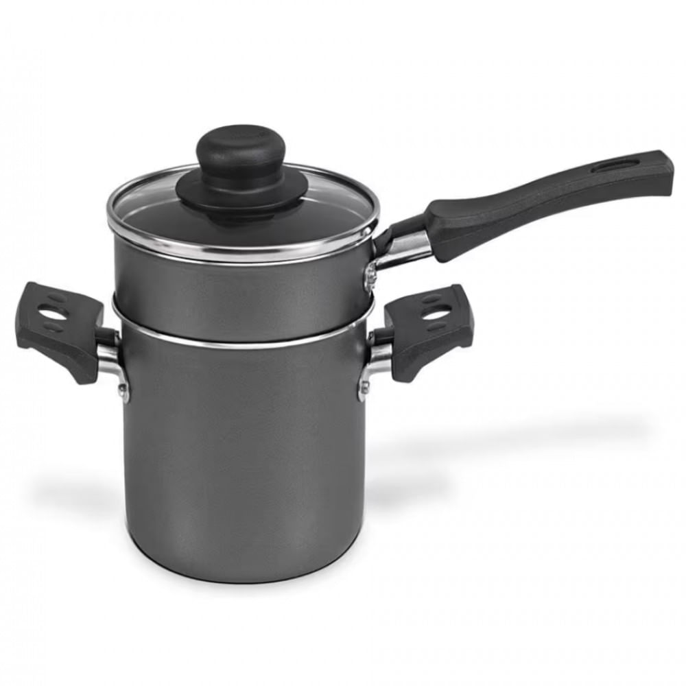 Mini Cuscuzeira Multiflon Em Alumínio Com Cabo Tpa Versátil