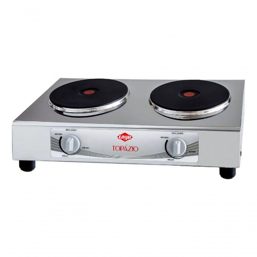 Fogão 2 Bocas Layr Topázio Inox - 220v - 4.0