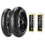 Par Pneu Cb 250 Twister 140/70r17 + 110/70r17 Tl Diablo Rosso Ii Pirelli + Selantes