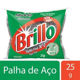 Palha De Aço Brillo Fina Nº0 Uso Profissional 25g Embalagem Com 20 Unidades