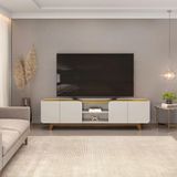 Bancada Nadine 220 Cm Para Tv Até 75 Polegadas Dj Moveis Cedro Bali