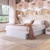 Cama Casal Queen Box Baú 160 Bogotá Branco