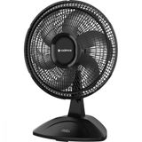 Ventilador De Mesa Cadence Refresh Turbo Eros Light 6 Pás Vt Preto 110v