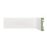 Kit C/40 Barras Rodapé Mdf 701 Resistente A Umidade Moldufama 15mmx7cm Metro Linear 96m Branco