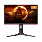 Monitor Gamer Widescreen VA 23,8 AOC 1920 x 1080 FHD 24G2S/BK, Entradas HDMI e VGA