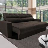 Sofá 3 Lugares Cama Clean Retrátil e Reclinável Inbox