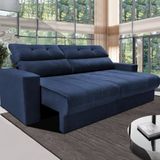 Sofá 3 Lugares Cama Clean Retrátil E Reclinável Inbox