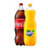 Kit Refrigerante Coca Cola Pet 2 Litros E Refrigerante Fanta Maracujá Pet 2 Litros