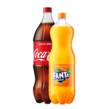 Kit Refrigerante Coca Cola Pet 2 Litros E Refrigerante Fanta Laranja Pet 2 Litros