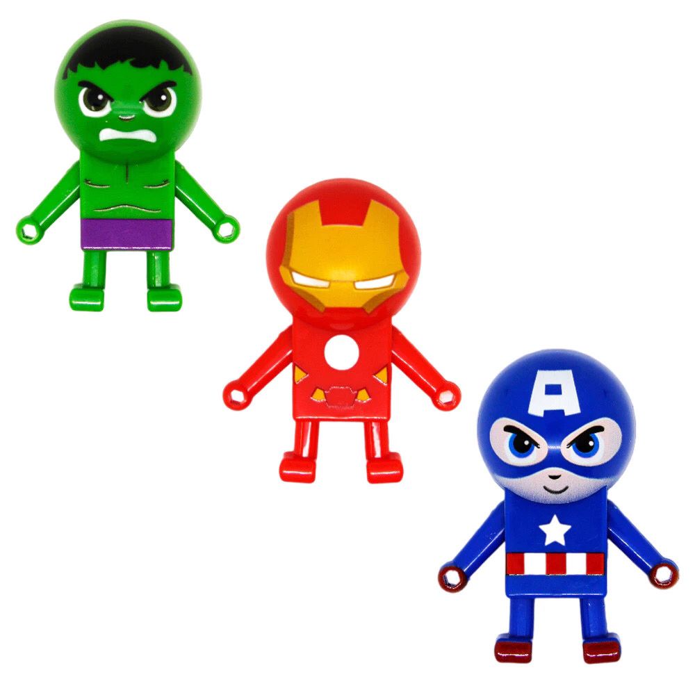 Bonecos Vingadores Marvel Interativos - Hulk, Homem De Ferro E Capitão América
 Vermelho