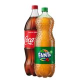 Kit Refrigerante Coca Cola Pet 2 Litros E Refrigerante Fanta Guaraná Pet 2 Litros