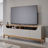 Rack Para Tv De Até 70 Polegadas, Moema ,180cm Off White/ Nature