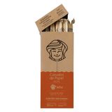 Canudo De Papel Flexível 19,5cmx6mm Pardo Com 100un
