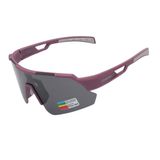 Oculos Ciclismo Bike Lente Polarizada Roxo E Cinza Elleven