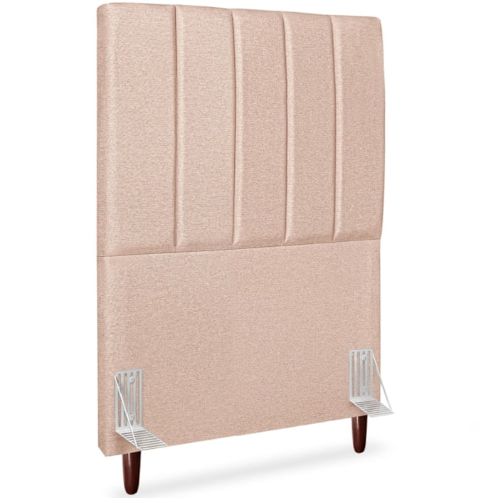 Cabeceira Solteiro 90cm Arlla Linho Rose Rm