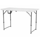Mesa 120cm Portátil Camping Acampamento Dobrável Nautika Robust Branco