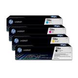 Kit Toner Original Hp 126a - Preto, Ciano, Magenta E Amarelo