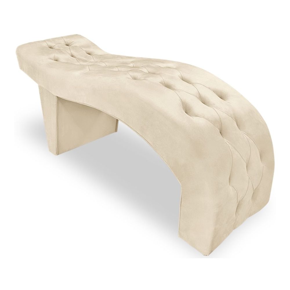 Maca Estofada Capitonê Clínica Salão Estética Suede Eduarda