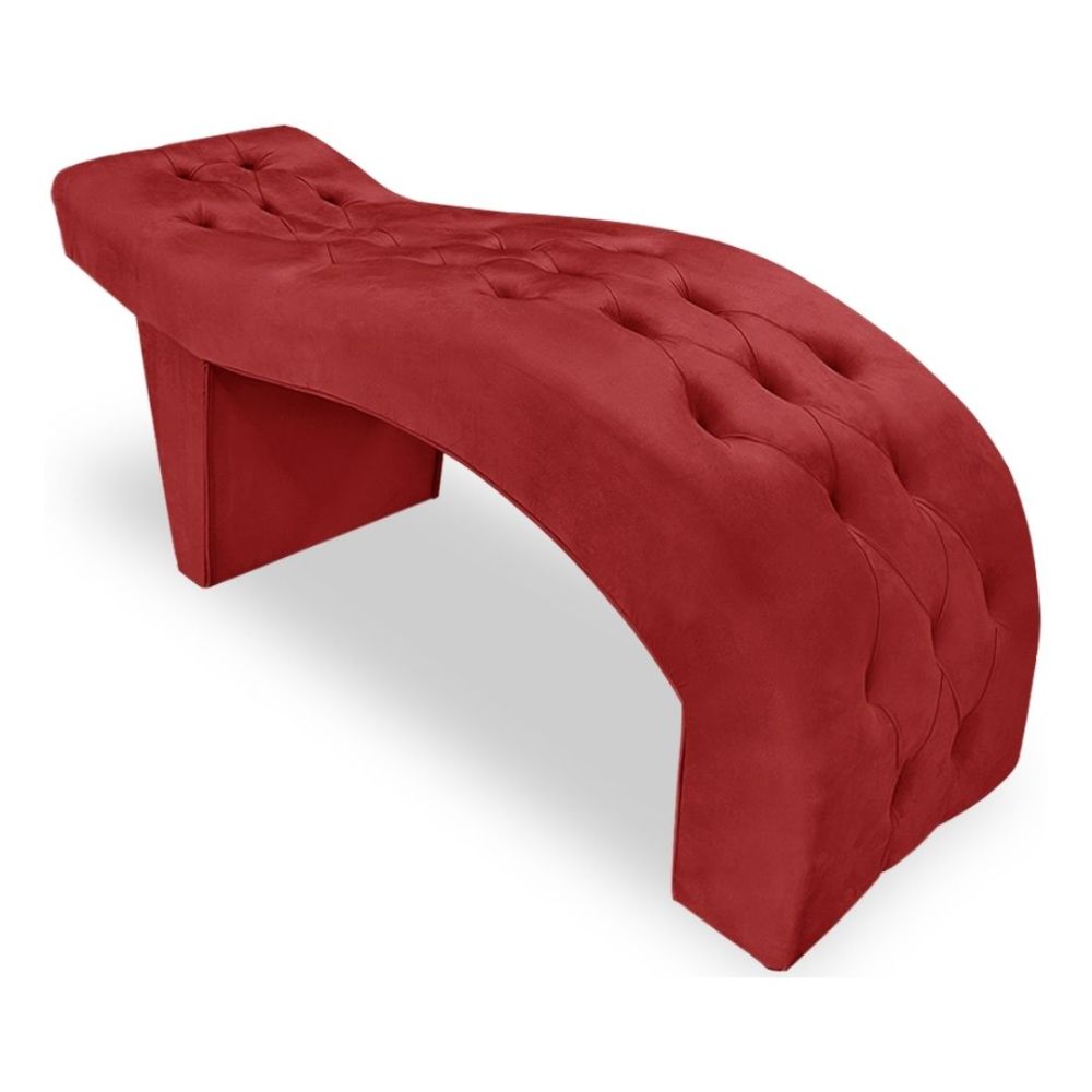 Maca Estofada Capitonê Clínica Salão Estética Suede Eduarda