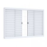 Janela de Aço de Correr de Correr 100x100cm com Grade Quadrada Riobras Branco