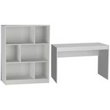 Mesa E Estante Para Escritorio Gamer B28 Branco Novam