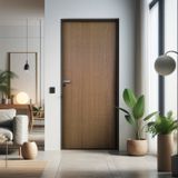 Kit Porta De Madeira Lisa Imbuia 210x62cm Batente 14cm Uniportas