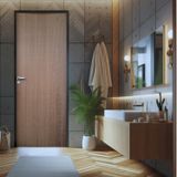 Kit Porta De Madeira Lisa Imbuia 210x92cm Batente 14cm Uniportas