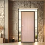 Kit Porta De Madeira Lisa Curupixá 210x72cm Batente 14cm Uniportas