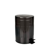 Lixeira Com Pedal E Balde Removível 5 Litros Inox Retrô Mor Preto