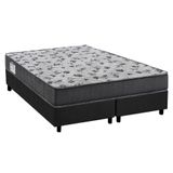 Cama Box Queen: Colchão Anatômico Ortobom D33/ep Iso 100 Ultra Firme + Base Crc Suede Gray(158x198)