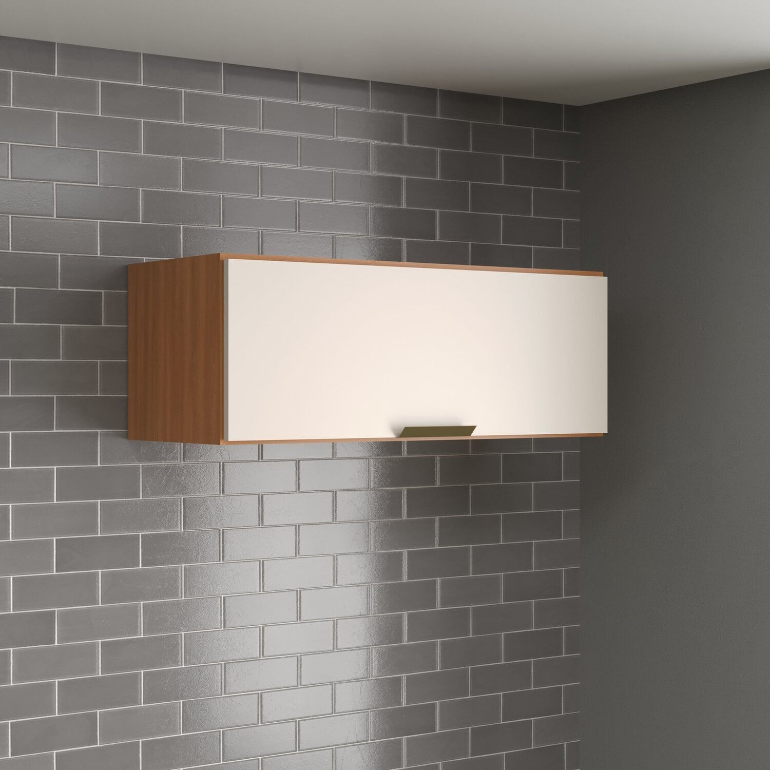 Armário Aéreo Para Cozinha Cooktop 80 Cm Freijó/off White