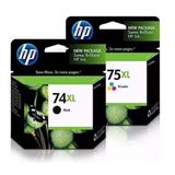Conjunto Cartucho Hp 74xl Cb336wb E Hp 75 Cb337wb - Preto E Color
