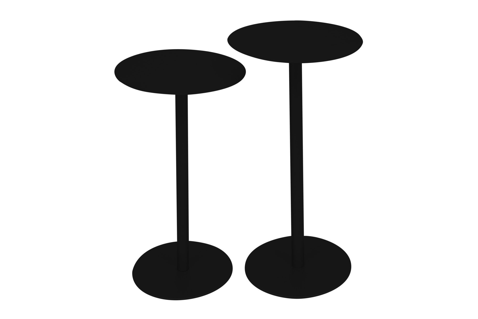 Kit Mesa Lateral Apoio Redonda Wing . Preto