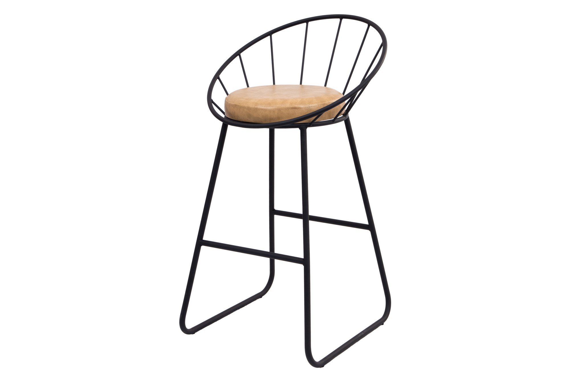 Banqueta Cozinha Banco Para Bancada Sunset Média Área Gourmet Churrasqueira Preto/caramelo