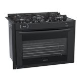 Fogão 5 Bocas de Embutir Venax Gaudi Prisma Vitreo BL Gas GLP Preto