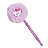 Caneta Esferográfica Pompom Com Aplique Hello Kitty Leoarte Roxo