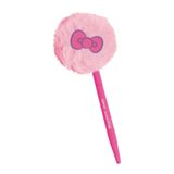 Caneta Esferográfica Pompom Com Aplique Hello Kitty Leoarte Rosa
