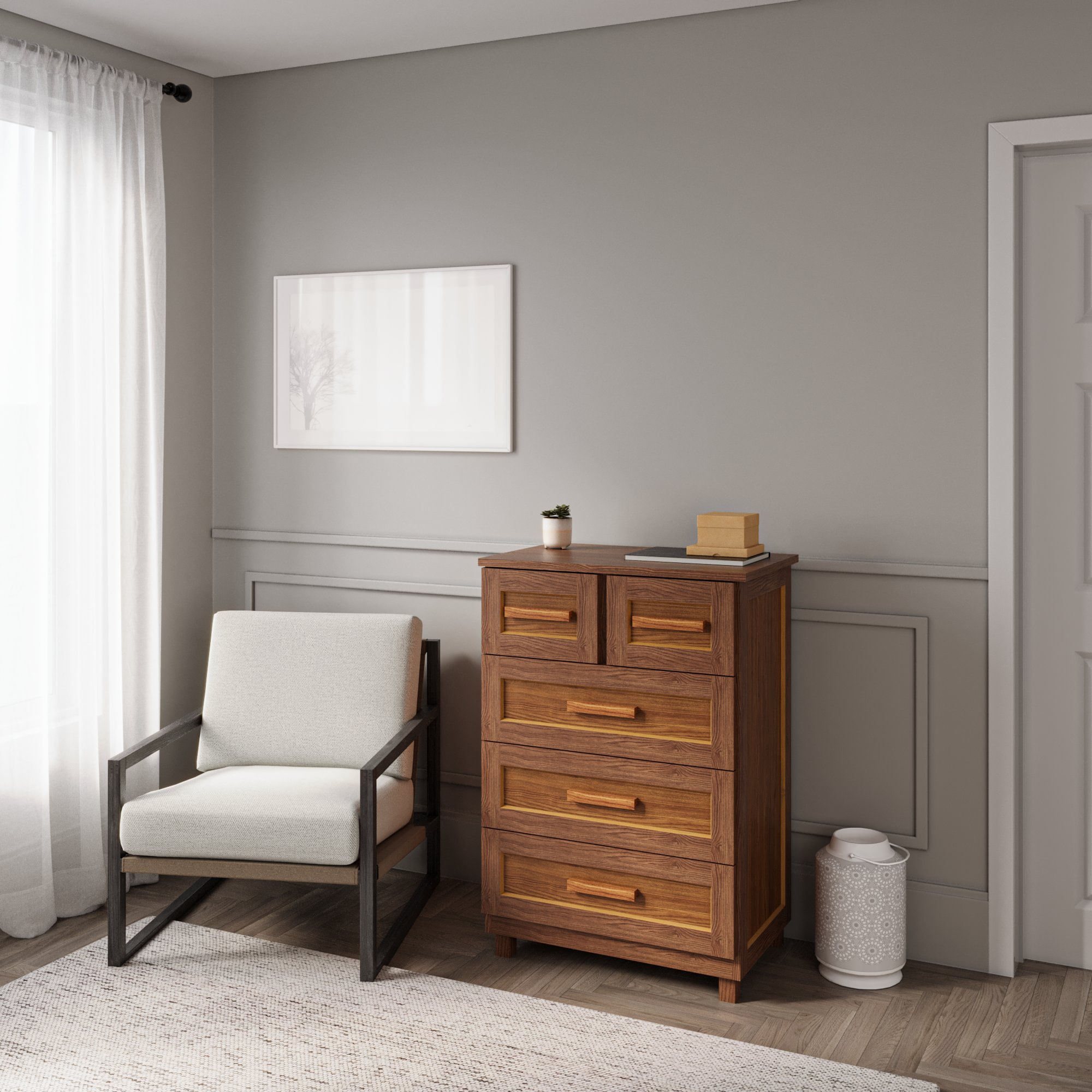 Cômoda 5 Gavetas 103 Cm Clássico Manaus Ypê